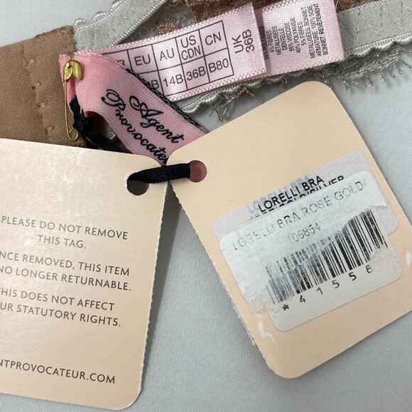 Agent Provocateur Lorelli Rose Gold Silver NWT $1,010 - Picture 13 of 16